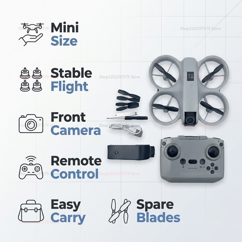 طائرة بدون طيار صغيرة مع كامير - مراجعة Drone Kit Tricopter وسعره